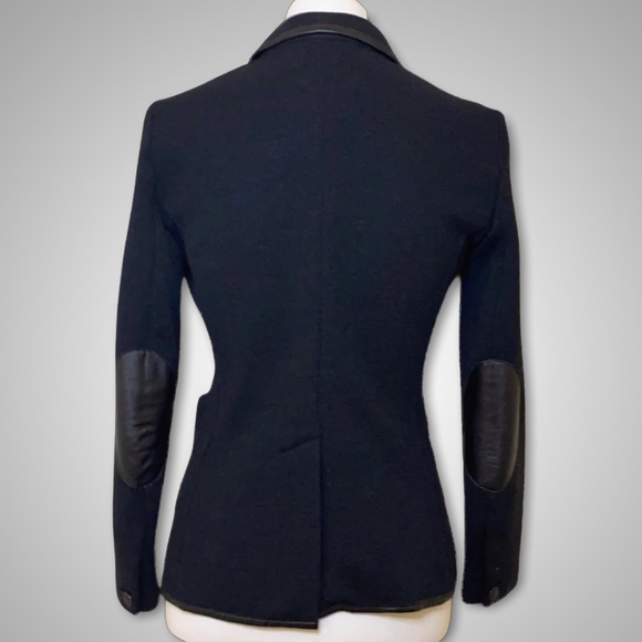 { rag & bone } - Leather Trim Wool Blazer - Picture 2 of 4